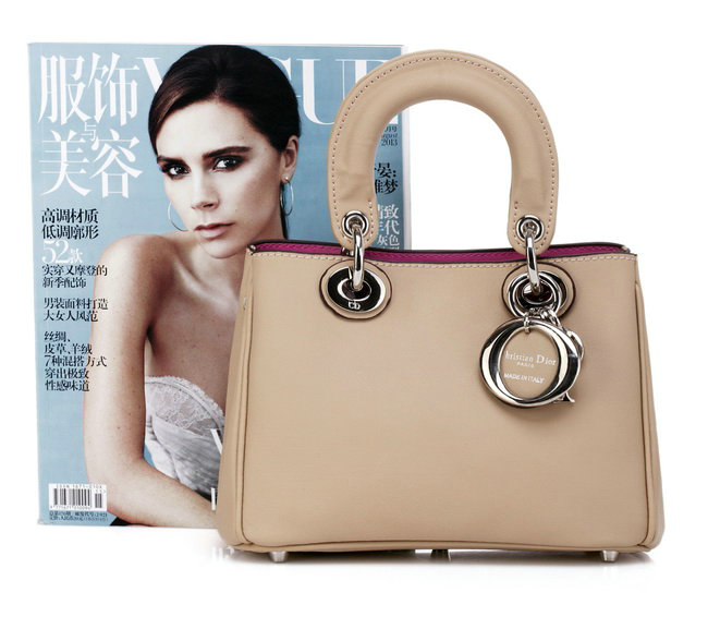 mini Christian Dior diorissimo nappa leather bag 0902 apricot